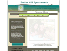 Tablet Screenshot of butlerhillapts.com